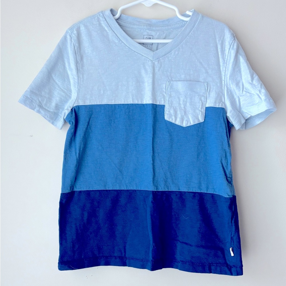 GAP Kids Two-Tone Blue Tee Small 6/7yrs